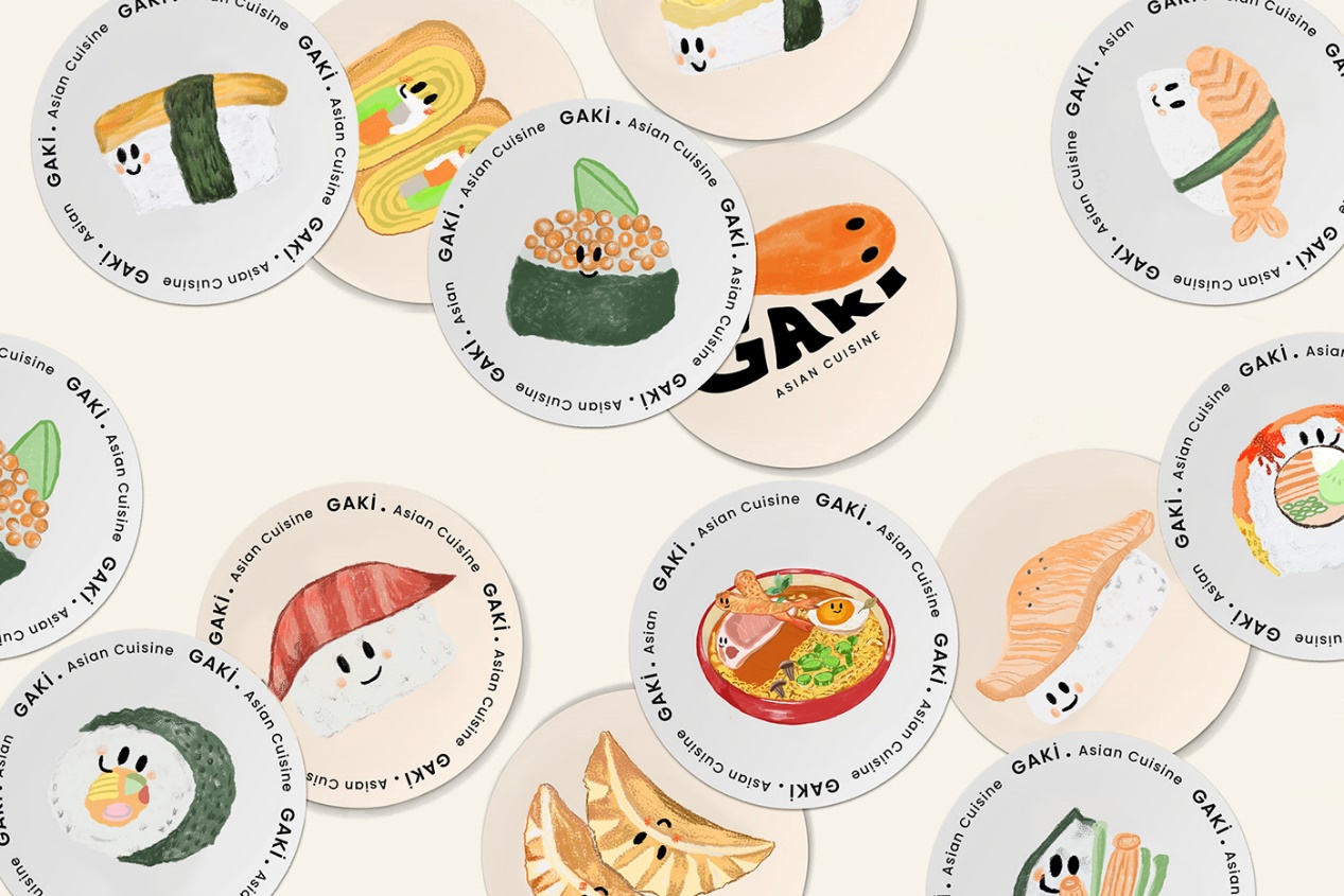 asiancuisine branding Food Packaging restaurant Sushi visual identity japanese sushi project typography